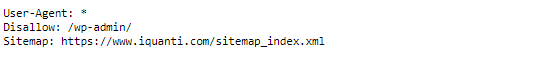 iQuanti Robots.txt screenshot - Google Parsing changes - iQuanti Digital Marketing Company