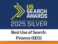 US Search Award Silvar - Best Use Of Search - Finance (SEO)