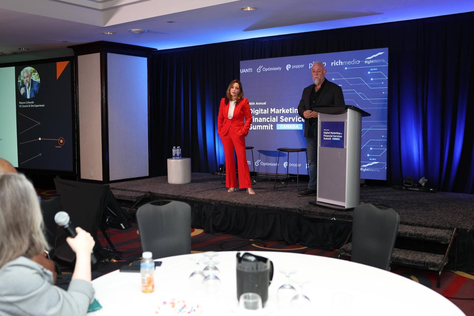 Wayne addressing audience questions during the live Q&A session 